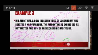 Digestibility Coefficient Example 3 Grade 12 Agricultural Sciences [upl. by Redienhcs]