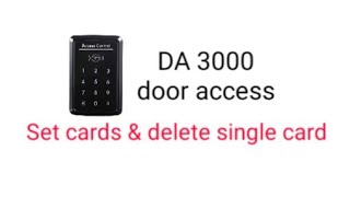 DA3000 door access touch screen keypad manual seting card ampdelate single card [upl. by Krusche]