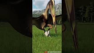 THANATOSDRAKON GRABS THE GOAT AND BREAKS ALL ITS BONES  Jurassic World Evolution 2 [upl. by Riedel]