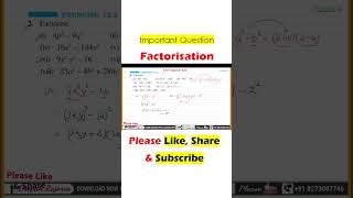 Factorisation class 8 Maths class 8 factorisation [upl. by Aneeh78]