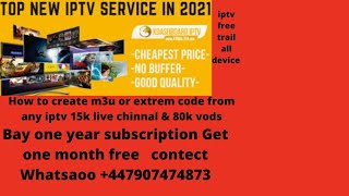 How to create m3u or extreme code from any IPTV penal [upl. by Nodnarb62]