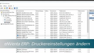 eNVenta ERP ✅ Druckereinstellungen ändern [upl. by Annaierb]