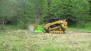 CAT 299D XHP equipped with SS ECO Disc Mulching Attachment  Advanced Forest Equipment [upl. by Izzy]