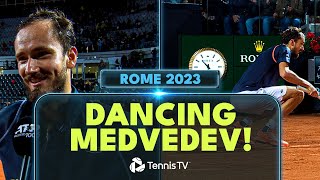 Daniil Medvedev Explains ICONIC Dancing Celebration 🕺 [upl. by Arhna572]