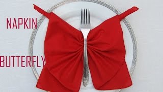 Napkin Folding  Butterfly [upl. by Neelsaj534]