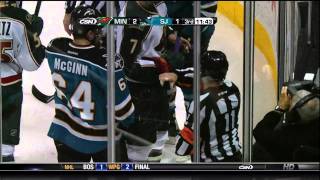 Patrick Marleau hits Mike Lundin HD [upl. by Maher453]