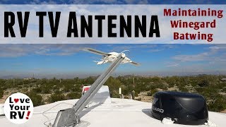 RV TV Antenna Maintenance Winegard Sensar Batwing [upl. by Annahsad]