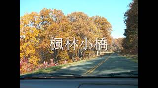 楓林小橋 Bridge In Maple Forests  美國秋葉景色 Virginia Fall Colors  湯慧瑛唱 Sarah Lin [upl. by Ierdna]