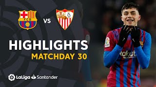 Resumen de FC Barcelona vs Sevilla FC 10 [upl. by Aerdnwahs]