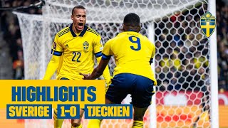 Highlights Sverige  Tjeckien 10  VMplayoff  Drömmål av Quaison [upl. by Lodi977]