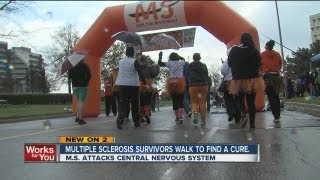 Multiple sclerosis survivors walk to find a cure [upl. by Aivuy]