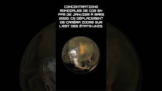 Concentrations mondiales de CO2 en ppm de janvier à mars 2020 abonnement nasa althiatem climat [upl. by Suillenroc]