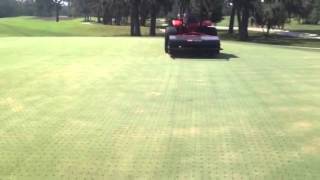 Deep Tining Greens  Pre Aerification [upl. by Sorrows533]