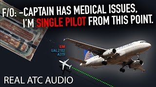 Captain became INCAPACITATED on Landing at San Francisco United Airlines A319 REAL ATC [upl. by Cuda]