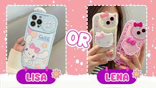 Lisa or Lena  Sanrio Edition Cinnamoroll and Hello Kitty Phone Case cinnamoroll hellokitty [upl. by Lemieux]