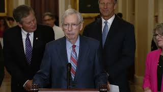 WATCH McConnell freezes midsentence walks away during news briefing [upl. by Long]