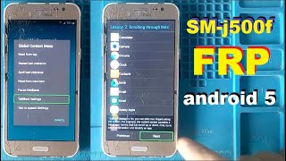 SAMSUNG Galaxy J5 SM J500F frp bypass Without PC [upl. by Lorant929]