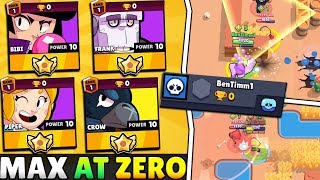 WE USED MAX BRAWLERS AT ZERO TROPHIES IN SHOWDOWN THIS IS WHAT HAPPENED [upl. by Mellicent]