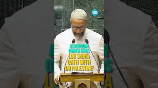 Jai Palestine Owaisi Ends Lok Sabha Oath With ProGaza Message  Watch [upl. by Soloman]