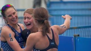 2016 World Triathlon Edmonton  Elite Womens Highlights [upl. by Nomar]