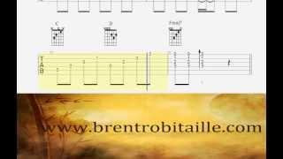 Guitar Tab  Stairway to Heaven Intro  Pick Version [upl. by Sirkin]