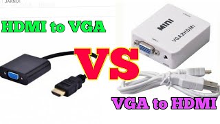 Unboxing dan Review cara pemasangan converter VGA ke HDMI kelayar tv bukan HDMI ke VGA [upl. by Tireb]