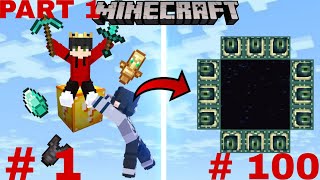 I play lucky one block with my friend ritul PART1 in Minecraft MR TOXIC S  minecraft video [upl. by Delano]