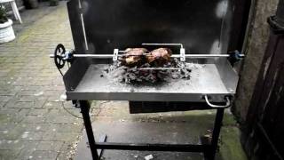 Spanferkelgrill Eigenbau 12V Testlauf [upl. by Sturges]