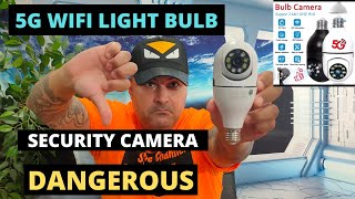 5G WIFI LIGHT BULB SECURITY CAMERA WATCH VIDEO BEFORE YOU BUY [upl. by Winshell926]