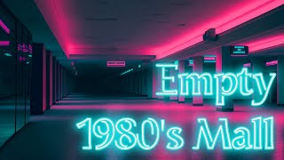 EMPTY 1980s Mall Vaporwave  Retrowave Ambience  Relaxing Sleeping Working Studying [upl. by Sevy]