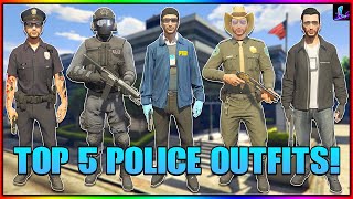 GTA 5 ONLINE TOP 5 POLICE OUTFITS Cop Outfit NOOSE Outfit FIB  IAA Outfit and More [upl. by Yelnet]