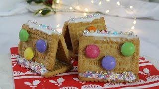 Mini Gingerbread Houses  Christmas Recipes for Kids [upl. by Nikolas807]