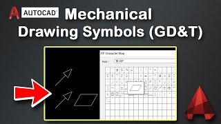 How to Add mechanical drawing symbols in AutoCAD [upl. by Acirahs]