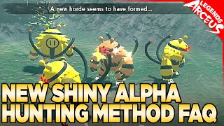 New Shiny Alpha Hunting Method FAQs  Pokemon Legends Arceus [upl. by Des127]