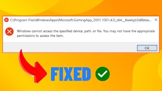 Fix Windows Cannot Access the Specified Device path or file  1 solution  fixed  2023 [upl. by Fagaly]