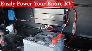 How To Power Your Entire RV With An Inverter  Easy Inverter Power [upl. by Morly]