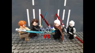 Lego Star Wars Anakin Skywalker amp ObiWan Kenobi VS Count Dooku amp Asajj Ventress [upl. by Eiramyma]