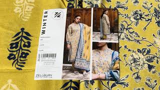 Printed khaddar stuff 3pcs  unstitched  stitching available  Zellbury brand for order 03314641881 [upl. by Oby]