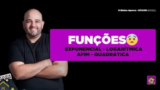 RLM FUNÇÕES  Exponencial  Logarítmica  Afim  Quadrática  AULA 01  PMMG 2025  Live [upl. by Anaer]