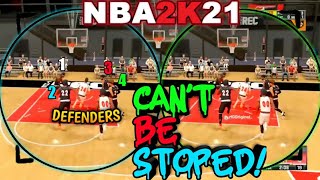 MG ORIGINAL NBA 2K21 CONTACT DUNKS MONTAGE TWO WAY FINISHER BUILD 2K21 [upl. by Oirazan]