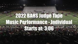 2022 Broken Arrow High School  Individual Music Performance Judge Tape [upl. by Loring821]