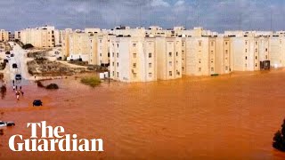 Libya entire neighbourhoods disappeared after deadly flooding say officials [upl. by Colin]