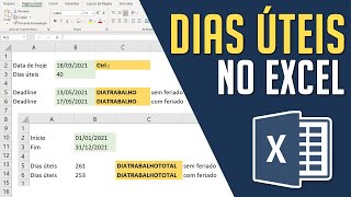 Trabalhando com Dias Úteis no Excel  Um Dia Você Vai Precisar Disso no Trabalho [upl. by Eynttirb]