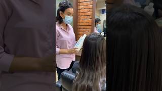 How to do permanent hair straightening permanentstraightening hairstraightening hairsmoothning [upl. by Pinette632]