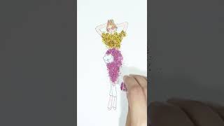 Glitter dress design fashion shorts art glitter dress design satisfying youtubeshorts [upl. by Noe]