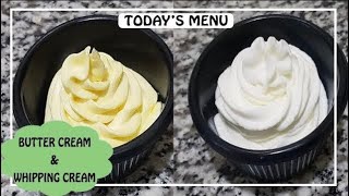 Whipped cream and buttercream cream frosting  Icing for cake decoration  Simple yet delicious [upl. by Krik]