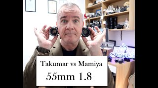 MamiyaSekor vs Takumar 55mm 18 [upl. by Anelaj]