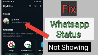 How to fix Whatsapp status not showing [upl. by Nauqet]