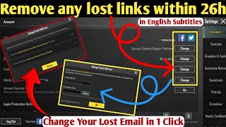 How to Remove Lost EmailNumber from Pubg Account in New Update  How to change 3rd lost email [upl. by Shull]