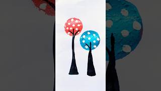 Winter Tree 🥶🌲 Acrylic painting for kids winter tree painting shorts shortsart pipafuntv [upl. by Neelear]